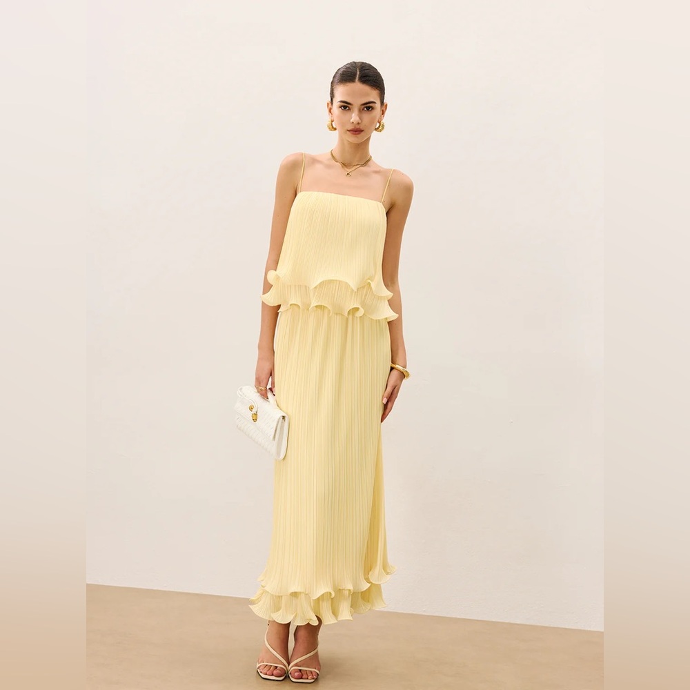 Commense Pleated Layered Ruffle Skirt Set - Picture 4 of 13
